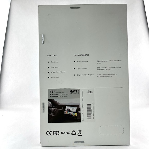 Tesla Model X/S Screen Protector 9H Hardness Anti Blue Light Sensitive Touch New - Picture 2 of 2